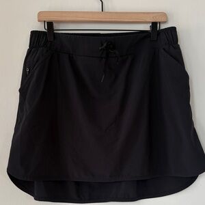all in motion Black Skort with Drawstring and Zip Pocket